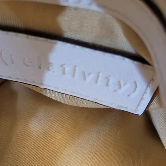 Woven Y2K Beige Tote with Pink Floral Embroidery by Relativity. - Picture 3 of 9